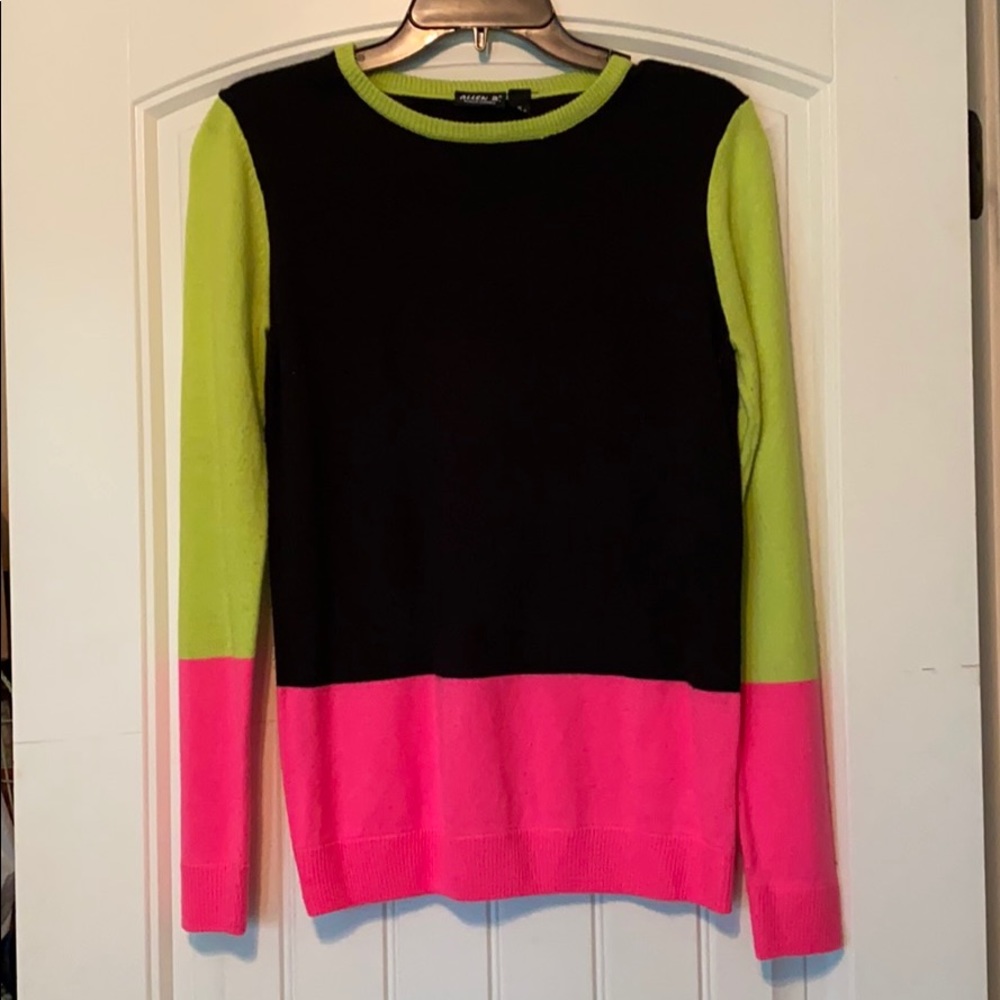 Color Block Sweater🖤💚💗 Black/Green/Pink